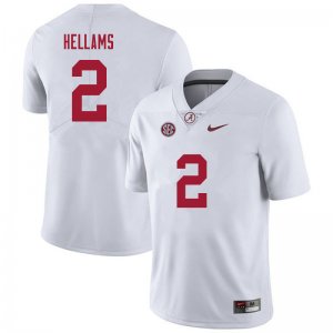 NCAA Men's Alabama Crimson Tide #2 DeMarcco Hellams Stitched College 2021 Nike Authentic White Football Jersey RF17S26FY